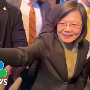 Taiwanese president receives enthusiastic welcome in New York City