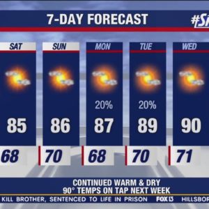 Tampa Bay area weather forecast for Friday, March 31, 2023