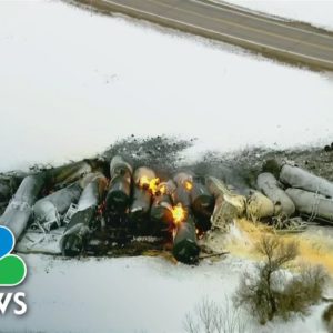 Train carrying ethanol derails, catches fire in Minnesota