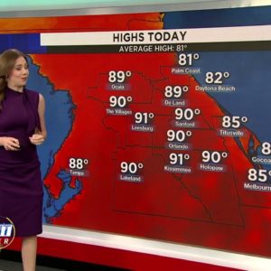 Above-average heat lingers in Central Florida