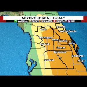 Severe Weather Threat Increasing Across Florida (Large Hail, Damaging Wind, Brief Tornado)