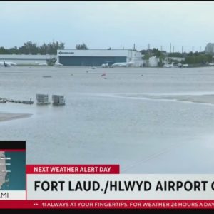 Runways flooded at Broward airport