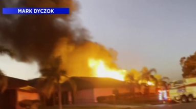 Large fire collapses roof of Orlando church