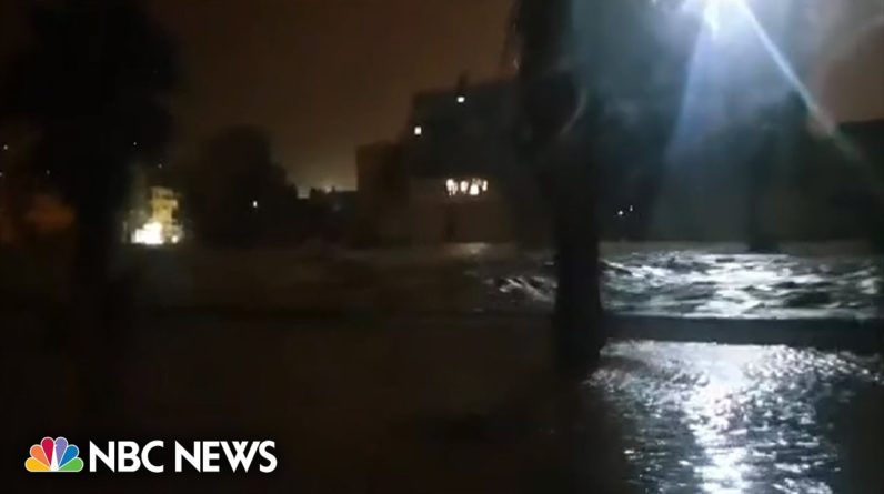 Eyewitness video captures Derna's wadi overflowing during deadly floods