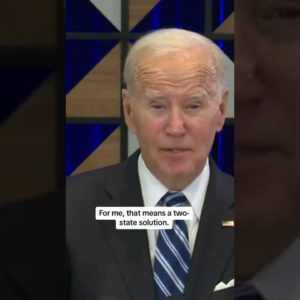 Biden urges two-state solution between Israel and Palestine #shorts