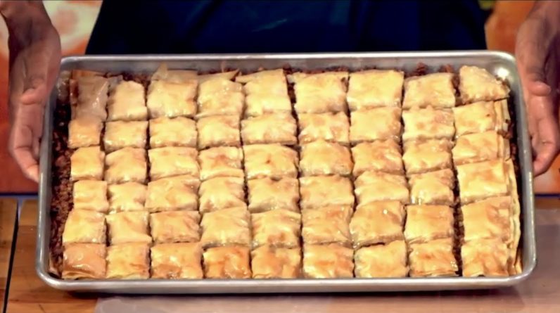 Showing off our co-worker's skills on National Baklava Day