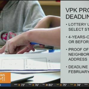 Miami-Dade VPK deadline approaching